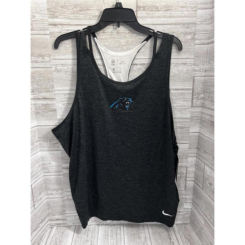Nike Carolina Panthers Women’s Dri-Fit Tank Top Charcoal Gray XXL NFL $40 NWT